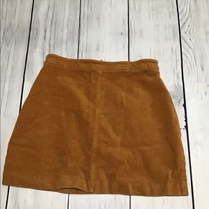 .Forever 21 brown corduroy mini skirt. Large